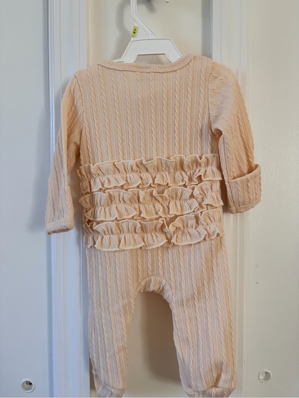 Beige Ruffle Baby One-Piece - Picture 2 of 5